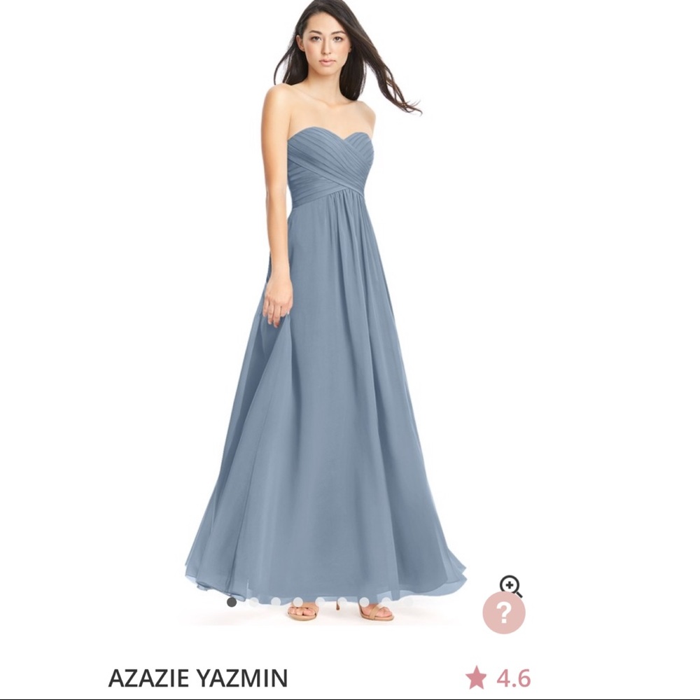 Azazie Custom Yazmin Dress In Dusty Blue